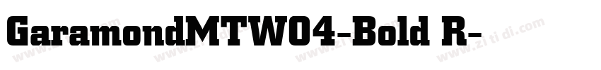 GaramondMTW04-Bold R字体转换
